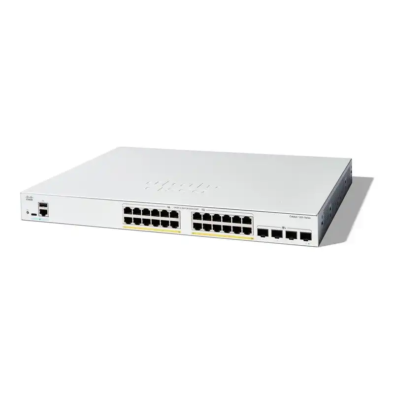 Cisco Catalyst 1200-24FP-4X - Commutateur - C3 - intelligent - 24 x 10 - 100 - 1000 (PoE+) + 4 x 10 G... (C1200-24FP-4X)_1